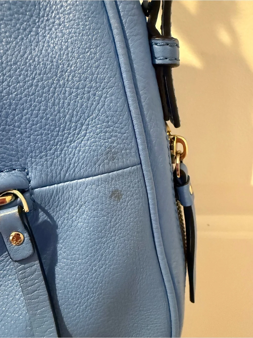 kate spade Blue Leather Crossbody Bag with Adjustable Strap